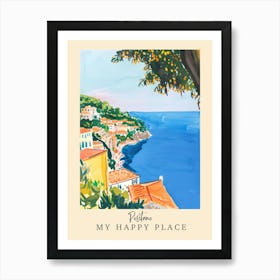 My Happy Place Positano 3 Travel Poster Art Print
