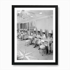 Beauty Salon, Vintage Black and White Old Photo Art Print