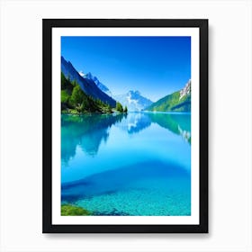 Crystal Clear Blue Lake Landscapes Waterscape Photography 1 Art Print