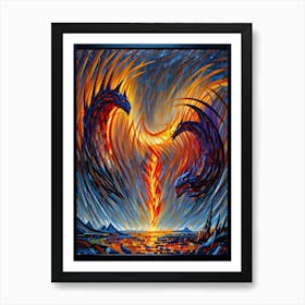 Dragons Of Fire 1 Art Print