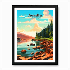 Acadia National Park Maine USA Travel Art Art Print