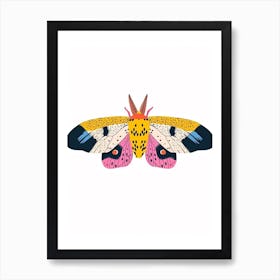 Colourful Insect Illustration Moth 7 Art Print