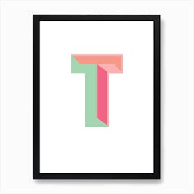 Tropical Initial T Art Print