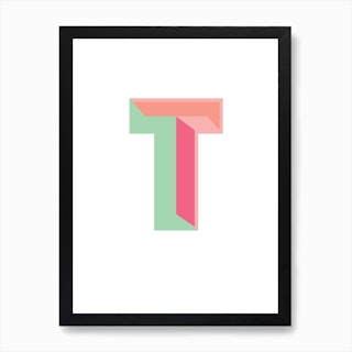 Tropical Initial T Art Print
