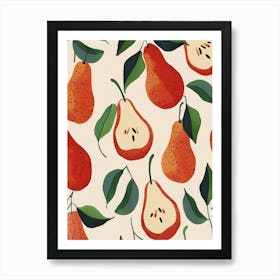 Pear Pattern Illustration 2 Art Print