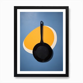 Matisse Inspired Surrealism Frying Pan Egg Kitchen Poster Art Print