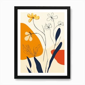 Abstract Flowers 80 Art Print