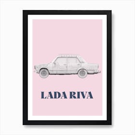 Vehicule Collection Lada Riva Pink Art Print