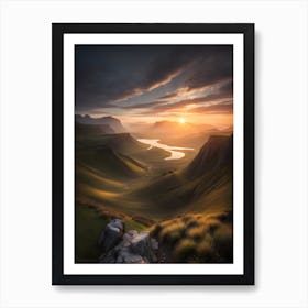 Sunset In The Mountains Art Print