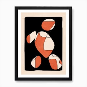 Orange Minimalist Abstract Art Art Print