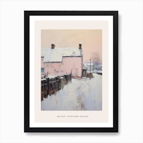 Dreamy Winter Painting Poster Belfast Northern Ireland 1 Art Print