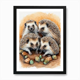 Hedgehogs Art Print