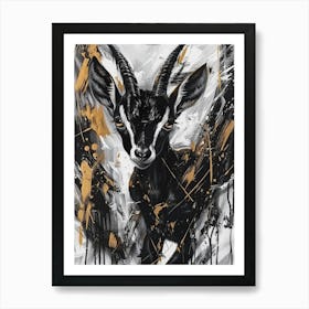 Black Antelope Art Print