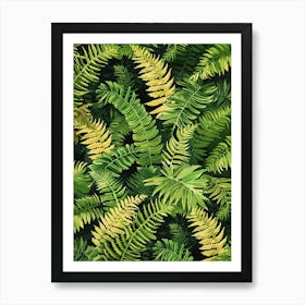 Pattern Poster Sensitive Fern 1 Art Print