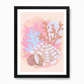 Pink Seashells Art Print