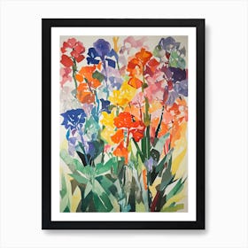Iris Flower Illustration 4 Art Print