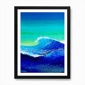 Abstract Representation Of A Tropical Ocean Wave Bright Colors Evoking The Essence Of Caribbean Bea (4) Art Print