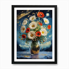 Poppies In A Vase 1 Art Print