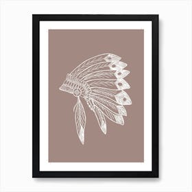 Headdress -Neutral Art Print