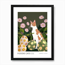 Foodie Cats Co Cat And Easter Eggs 2 Art Print