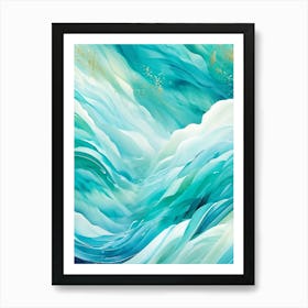 Abstract Rendition Of A Summer Day On A Tropical Glacier Brushed By The Wind With Maritime Patterns (7) Art Print