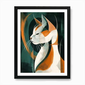 Abstract Cat Canvas Print Art Print