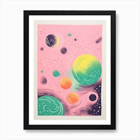 Abstract Landscape Risograph Style 32 Art Print