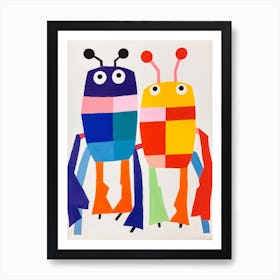 Colourful Kids Animal Art Crab 5 Art Print