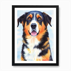 Beauceron 3 Watercolour Dog Art Print
