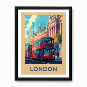 London Bus Old art print. Art Print