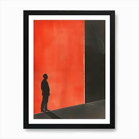 Silhouette Of A Man 1 Art Print