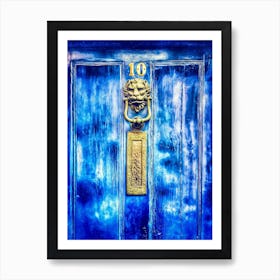 Blue Door Number 10 Art Print