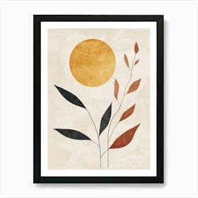 Sun And Leaves Canvas Print 13 Art Print