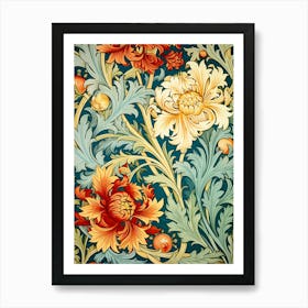 Floral Wallpaper 353 Art Print