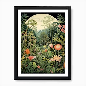Naples Botanical Garden Usa Henri Rousseau Style Art Print