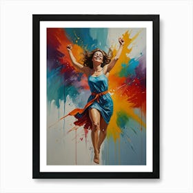 'Jumping Girl' Art Print