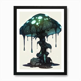 Dripping Mushroom Art Print