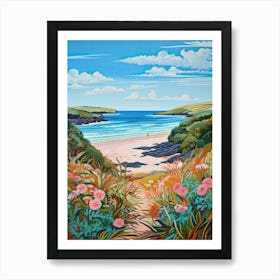 Crantock Beach, Cornwall, Matisse And Rousseau Style 2 Art Print
