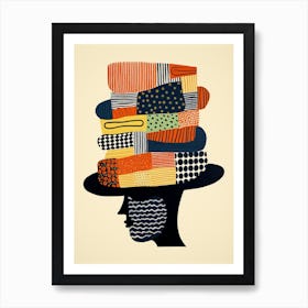 Crochet Hat Illustration 2 Art Print