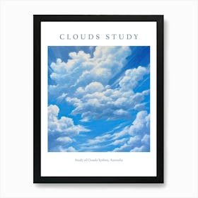Study Of Clouds Sydney, Australia 2 Art Print