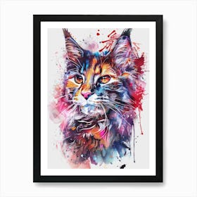 Coon Cat Art Print