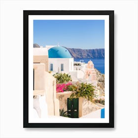 Colorful Santorini Greece  Affiche