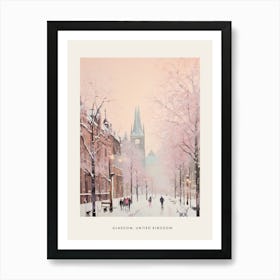 Dreamy Winter Painting Poster Glasgow United Kingdom 3 Art Print