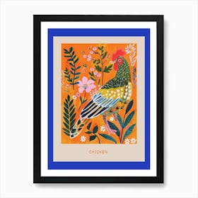 Spring Birds Poster Chicken 3 Art Print