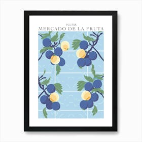 Mercado De La Fruta Plums Illustration 4 Poster Art Print