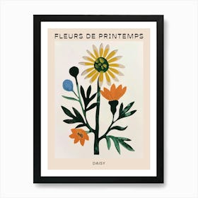 Spring Floral French Poster  Daisy 2 Art Print