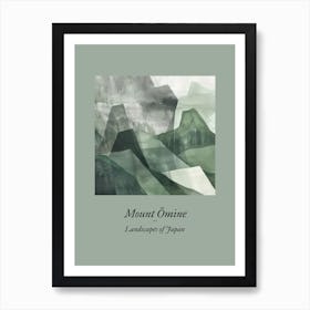 Landscapes Of Japan Mount Omine Art Print