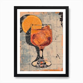 Aperol Spritz Tiled Illustration 4 Affiche