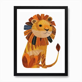 Barbary Lion Night Hunt Clipart 4 Art Print