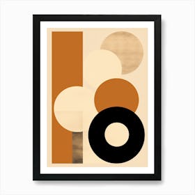 Geometric Legacy; Retro Radiance Mid Century Art Print